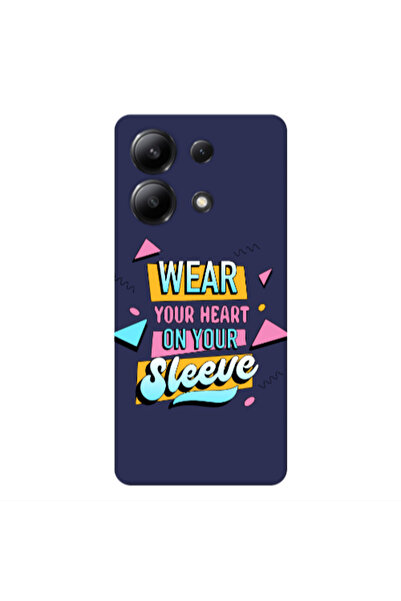 Other Xiaomi Redmi Note 13 4G Wear Your Heart Dark blue Colored Silicone TPU ...