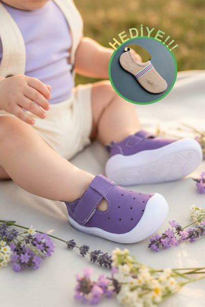 zaby First Step Children's Shoes with Velcro and Non-Slip Soles + Socks as a ...