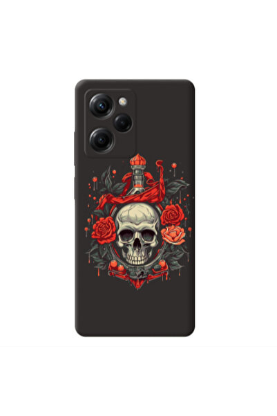 Other Xiaomi Poco X5 Pro Flower head Black Colored Silicone TPU Θήκη