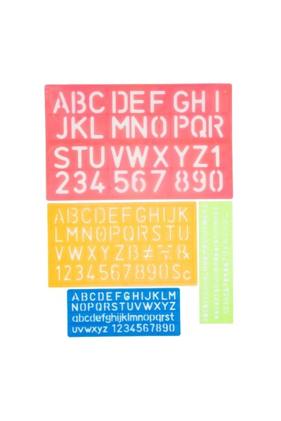 MC Micostore Sablon Cnx, cifre si litere, operatii matematice, plastic, set 4...