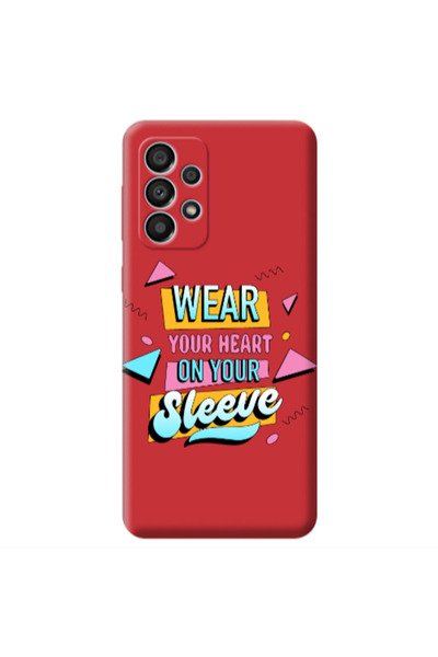 Other Samsung A53 Wear Your Heart Red Colored Silicone TPU Θήκη