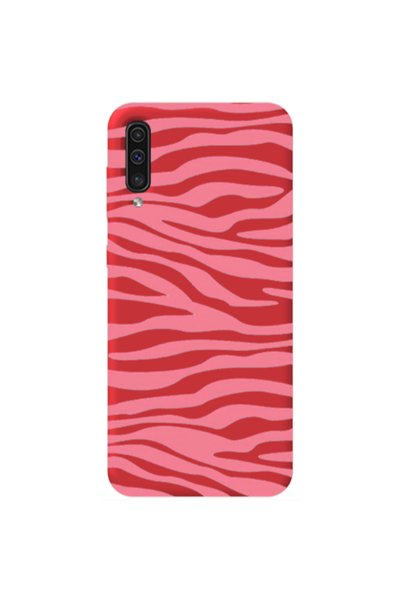 Other Samsung A70 Pink Zebra Red Colored Silicone TPU Θήκη