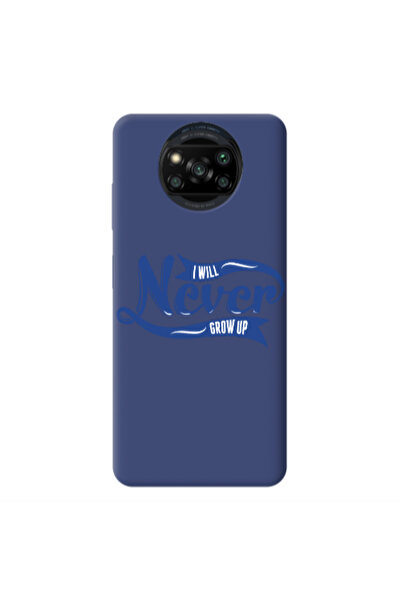 Other Xiaomi Poco X3 /X3 Pro I Will Never Grow Up Dark blue Colored Silicone ...