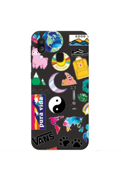 Other Samsung A40 Vans Black Colored Silicone TPU Θήκη