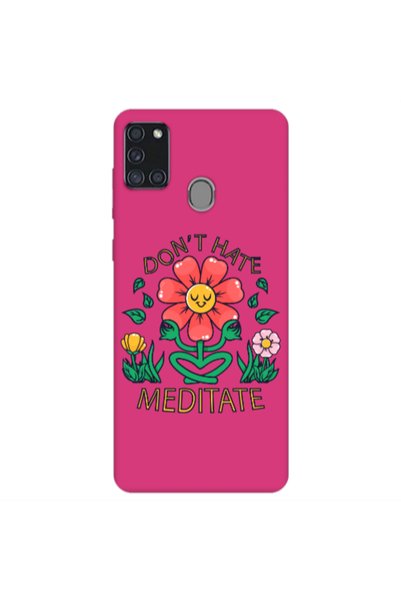 Other Samsung A21S Meditate Fuchsia Colored Silicone TPU Θήκη