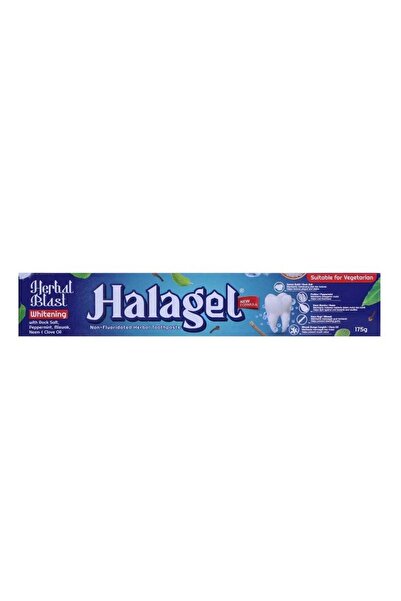Halagel Herbal Blast Whitening Toothpaste 175g – Fluoride-Free Halal Herbal T...