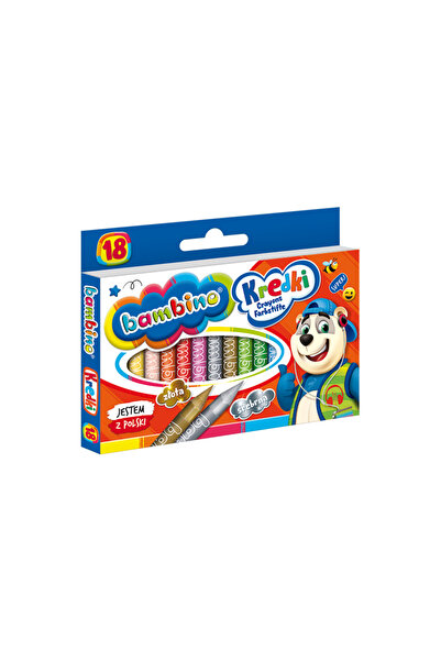 MC Micostore Creioane cerate Bambino 201, 18 culori, blister carton