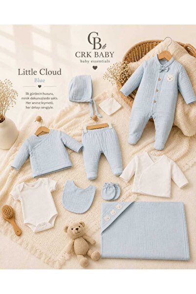 Babyone LİTTLE CLOUD BLUE 10 LU HASTANE ÇIKIŞ SETİ
