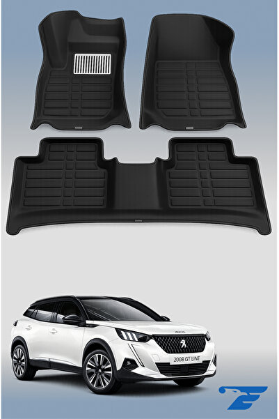 erzicar PEUGEOT 2008 (2023) - Yeni Nesil 8D Tam Havuzlu Diamond Siyah Eva Paspas