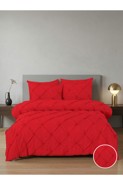 Truva Home Σετ παπλωματοθήκης 6 τεμαχίων με πιέτες |   Δύο άτομα |   Διπλό κρ...