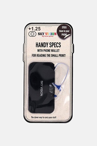 Skyvision Men 4205004 Handy Rectangular Reading Glasses With Phone Wallet, Blue