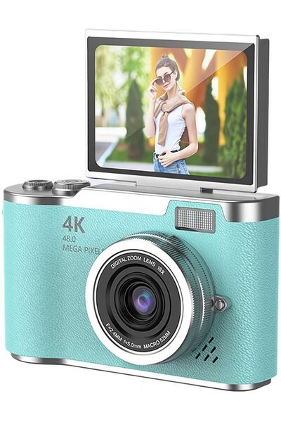 TECHNOM 4K Ultra HD Dijital Fotoğraf Makinesi - 48 MP Vlog Kamerası, 2.4 İnç ...
