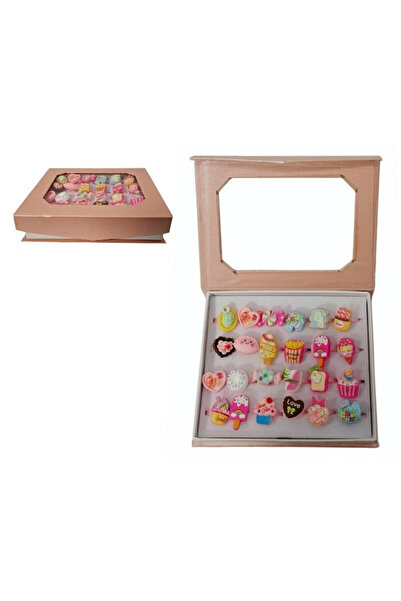 OEM SWEDE set de inele pentru copii, modele dulciuri, în cutie