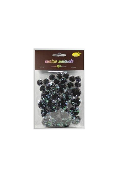 OEM Bile decorative cu sclipici negre 15-25 mm 30 buc Galeria Hobby