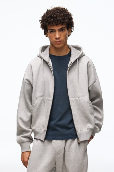 Bershka Fermuarlı kapüşonlu sweatshirt