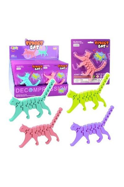 OEM Leantoys Kot 3D - Puzzle antistres fidget pentru copii, mix de culori