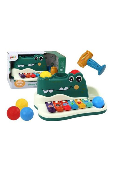 OEM Cimbalom educativ Crocodil Leantoys - Instrument interactiv pentru copii 3+