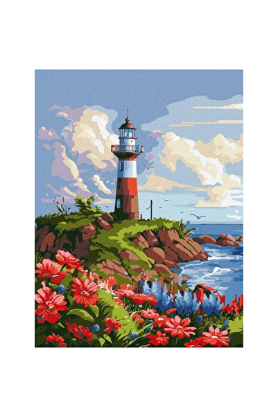 ideyka Set pictura pe numere Malownicza Kraina, panza preimprimata, 30x40 cm,...