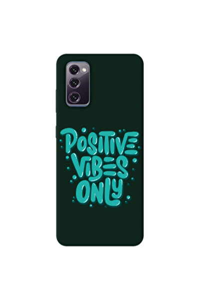 Other Samsung S20 FE Positive Vibes Only Dark Green Colored Silicone TPU Θήκη