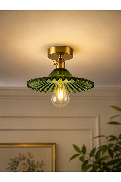 Luna Lighting Torino Model Yeşil Cam Klasik Salon Balkon Mutfak Oturma Odası ...