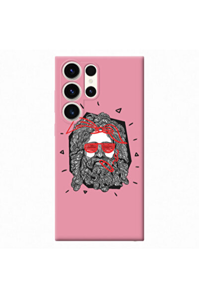 Other Samsung S23 Ultra Cool glasses Pink Colored Silicone TPU Θήκη