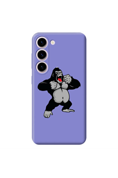 Other Samsung S24 Angry Gorilla2 Purple Colored Silicone TPU Θήκη