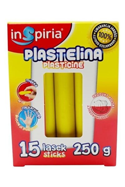 Inspiria Plastilină modelabilă Inspiria, 15 bețe, galben, 250g