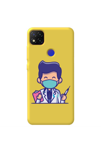 Other Xiaomi Redmi 9c Specialist Doctor Yellow Colored Silicone TPU Θήκη