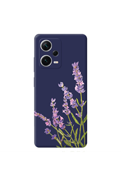 Other Xiaomi Poco X5 Flowers 8 Dark blue Colored Silicone TPU Θήκη