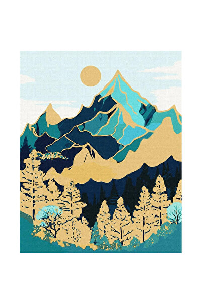 ideyka Set pictura pe numere Gorski krajobraz, pe panza 40x50 cm, cu vopsele ...