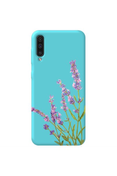 Other Samsung A70 Flowers 8 Turquoise Colored Silicone TPU Θήκη