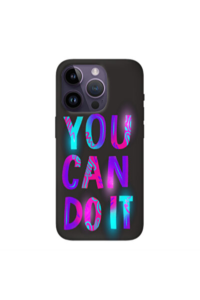 Other Apple iPhone 14 Pro Max You Can Doit Black Colored Silicone TPU Θήκη