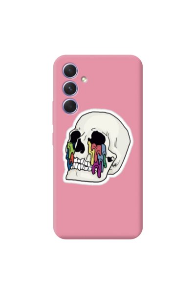 Other Samsung A54 Skull Pink Colored Silicone TPU Θήκη