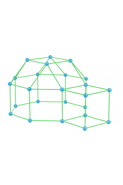 Kolorowe Baloniki Kit constructie 3D - Cort pentru copii verde albastru, fosf...