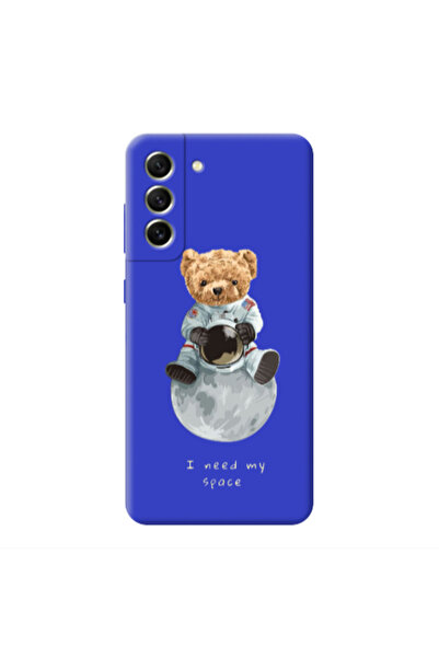Other Samsung S21 Bear in space Blue Colored Silicone TPU Θήκη