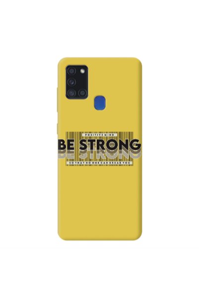 Other Samsung A21S Positivemind Yellow Colored Silicone TPU Θήκη
