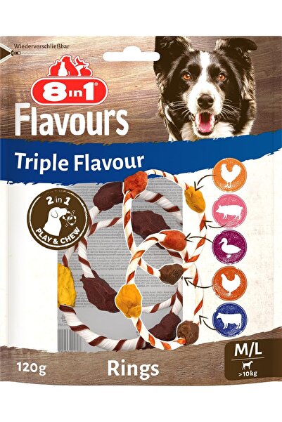 8in1 Triple Flavour Dog Treats, Liver, M/L