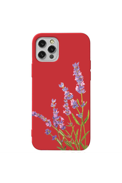Other Apple iPhone 12 Pro Max Flowers 8 Red Colored Silicone TPU Θήκη