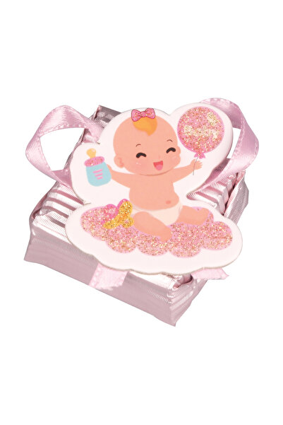 Bolçi DEKORLU KARE STICKER PEMBE 450 gr