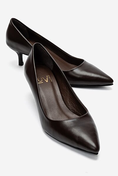 LuviShoes Jalen Brown Skin Genuine Leather Women's Low Heel Shoes