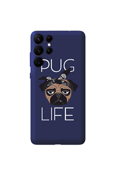 Other Samsung S22 Ultra Pug Life Dark blue Colored Silicone TPU Θήκη