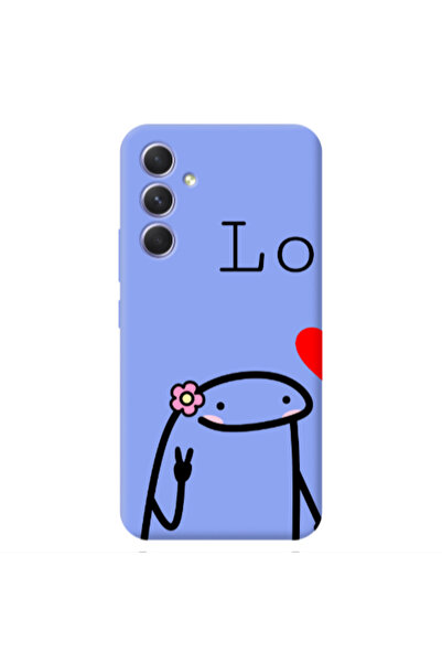 Other Samsung A54 Love 1 Light Purple Colored Silicone TPU Θήκη