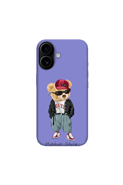Other Apple Iphone 16 plus Hip hop style Purple Colored Silicone TPU Θήκη