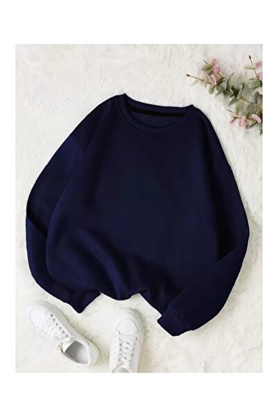luci sports Unisex 3 Yarn Winter Oversize 0-Collar Sweatshirt