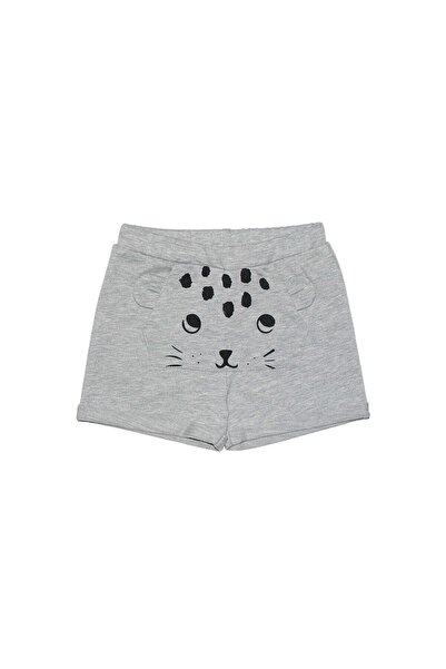 LOVETTI Gray Girls' Kangaroo Pocket Shorts