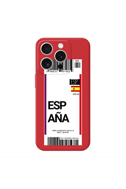Other Apple iPhone 15 Pro Espana Arrival Red Colored Silicone TPU Θήκη