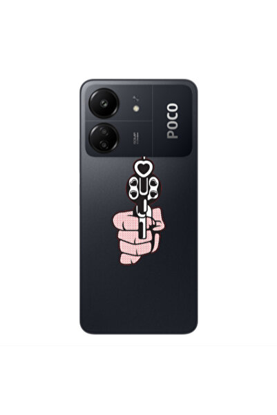 Other Xiaomi Poco C65 Heart gun Transparent Silicone TPU Θήκη