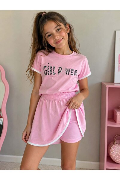 ModaPlaza Girl's Skirt and Shorts Set 26212