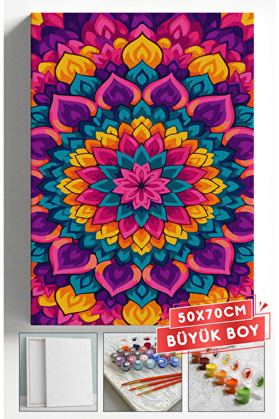 Akihabara Sayılarla Boyama Hobi Seti Çerçeveli Numaralı Tuval Fırça Boya Dahi...