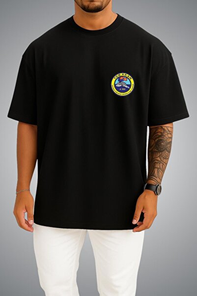 Bahriyeli Collection Oversize Tcg Akar Logo Cep Printed Unisex T-Shirt